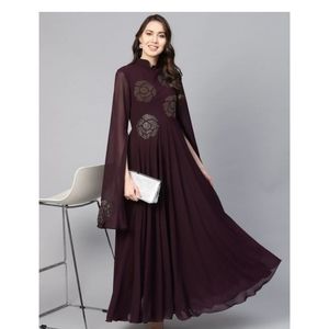 Trendy Sequinned DressesFabric: GeorgetteSleeve Length: Long